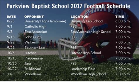 parkview baptist school|parkview baptist school football schedule.